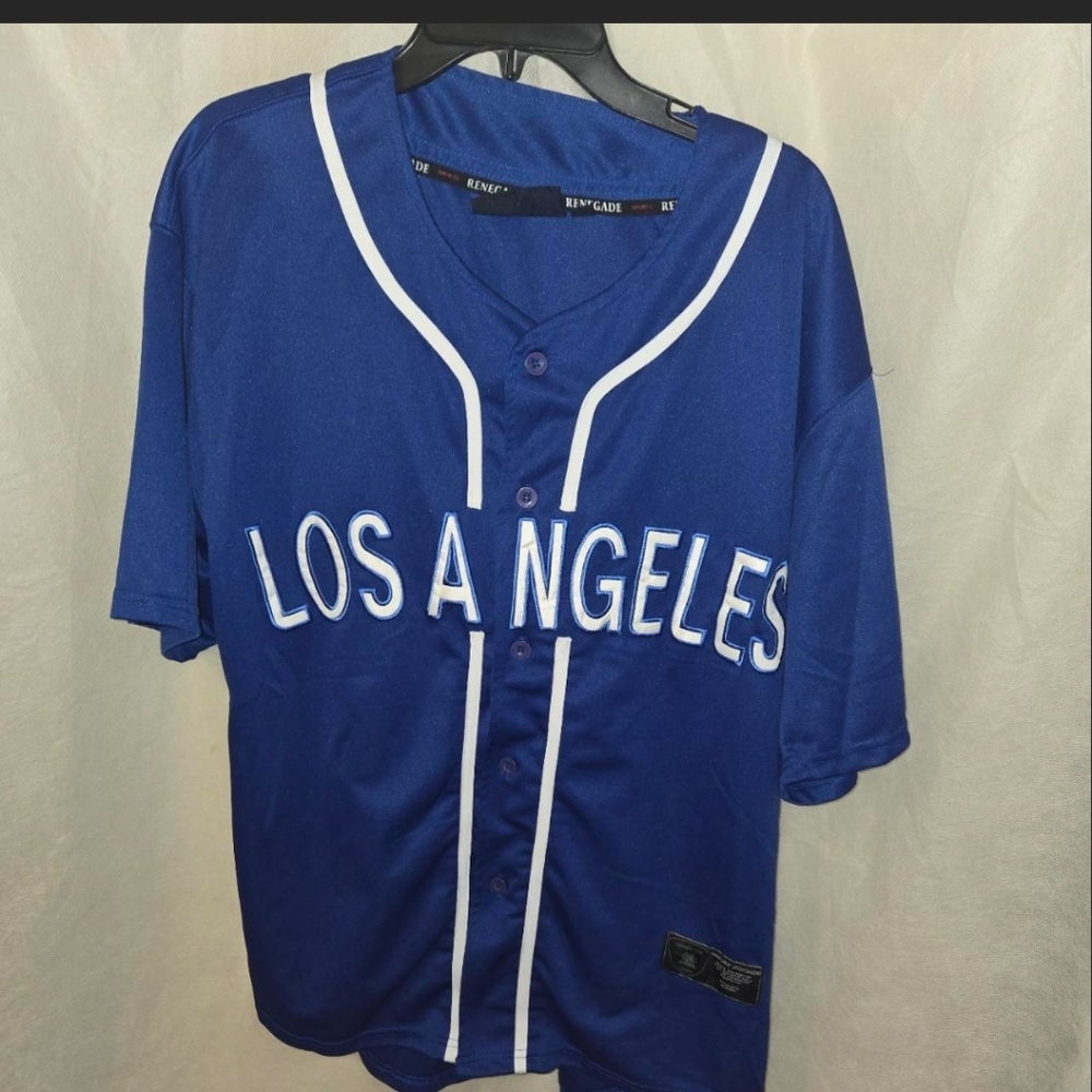 Used Blue Los Angeles Baseball Jersey